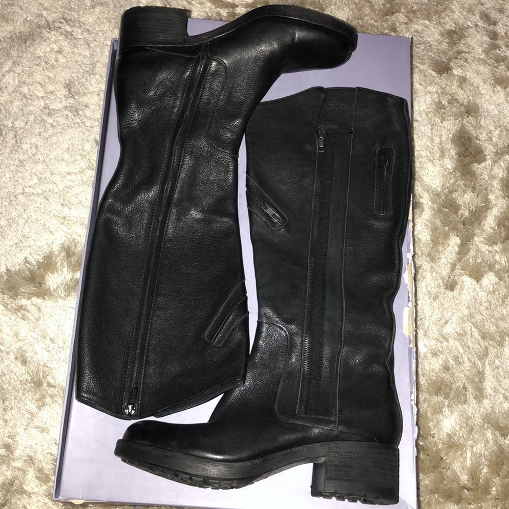 Vera Wang Black Combat & Moto Boots